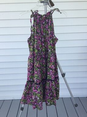Crown & Ivy Flowered Spaghetti Strap Sundress, Size Medium